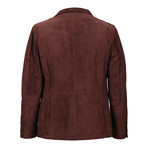 Frodo Suede Leather Jacket // Burgundy (S)