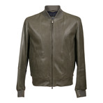 Legolas Leather Puffer Coat Jacket // Green (XL)