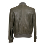 Legolas Leather Puffer Coat Jacket // Green (XL)