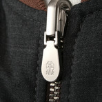 Samwise Reversible Leather Jacket // Brown + Gray (XL)