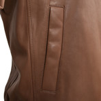 Samwise Reversible Leather Jacket // Brown + Gray (L)