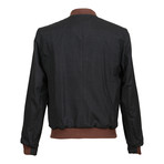 Samwise Reversible Leather Jacket // Brown + Gray (XL)