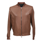 Samwise Reversible Leather Jacket // Brown + Gray (2XL)