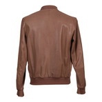 Samwise Reversible Leather Jacket // Brown + Gray (L)