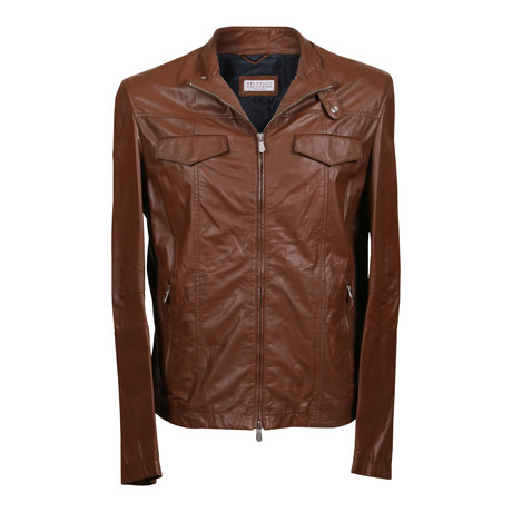 Boromir Leather Jacket // Brown (XS)