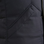 Sauron Leather Reversible Puffer Vest // Green + Blue (3XL)