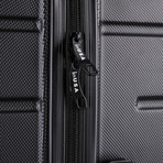 InUSA Trend Lightweight Hardside Spinner // 3 Piece Luggage Set (Black)