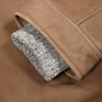 Gimli Fur Lining Leather Jacket W/ Hood // Brown (XS)