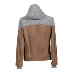 Gimli Fur Lining Leather Jacket W/ Hood // Brown (XS)