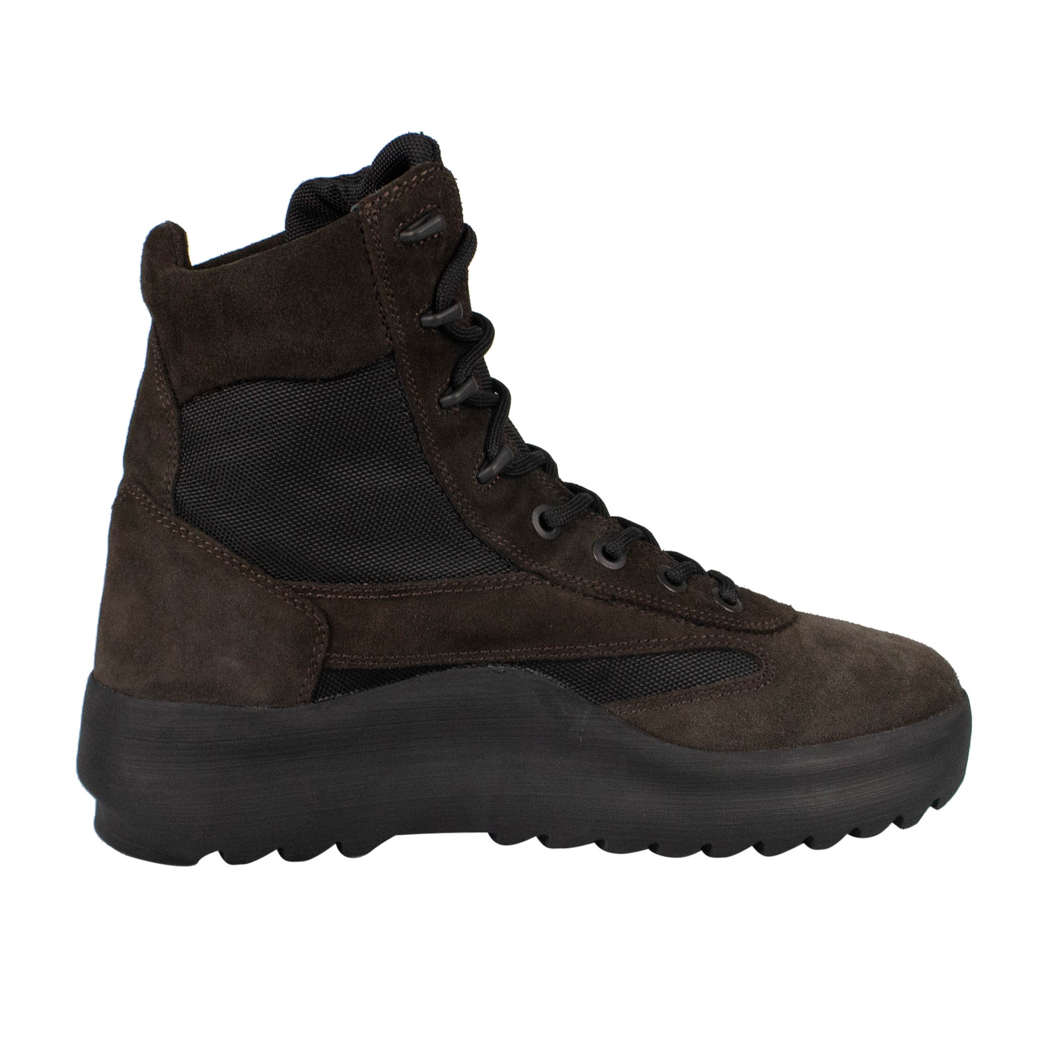 Yeezy // Season 5 Oil Thick Suede + Nylon Lace-Up Military Boots ...