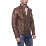 Darrell Leather Jacket // Brown (M)