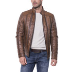 Darrell Leather Jacket // Brown (L)