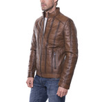 Darrell Leather Jacket // Brown (S)