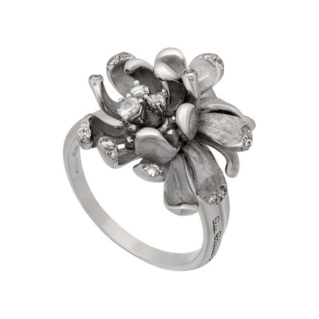 Annamaria Cammilli Fire Works 18k White Gold Diamond Ring // Ring Size: 7.25
