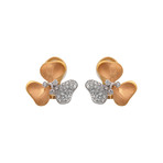 Anna Maria Cammilli Setamoving 18k Rose Gold + 18k White Gold Diamond Earrings