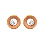 Anna Maria Cammilli Lagoon 18k Rose Gold Diamond Earrings