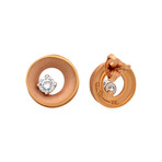Anna Maria Cammilli Lagoon 18k Rose Gold Diamond Earrings