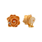 Anna Maria Cammilli Ninfea 18k Rose Gold Diamond Earrings