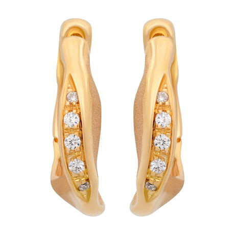 Anna Maria Cammilli Dune Lux 18k Rose Gold Diamond Earrings