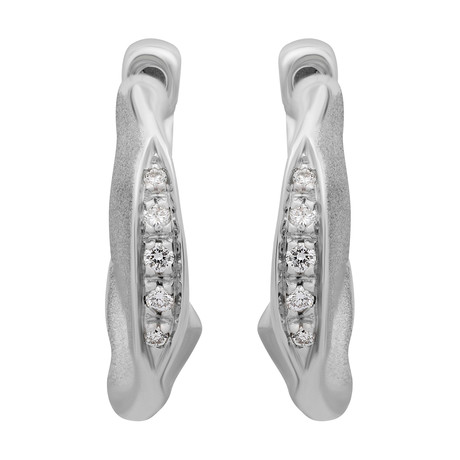 Anna Maria Cammilli Dune Lux 18k White Gold Diamond Earrings