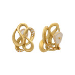 Annamaria Cammilli Onda 18k Yellow Gold Diamond Earrings