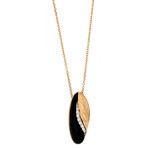 Annamaria Cammilli Romantica 18k Rose Gold Diamond + Onyx Pendant // Chain: 16"