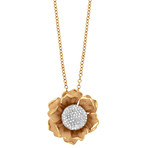 Anna Maria Cammilli Lirika 18k Rose Gold Diamond Pendant // Chain: 16"