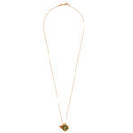 Anna Maria Cammilli Spiritfiore 18k Rose Gold Diamond + Prehnite Pendant // Chain: 16"