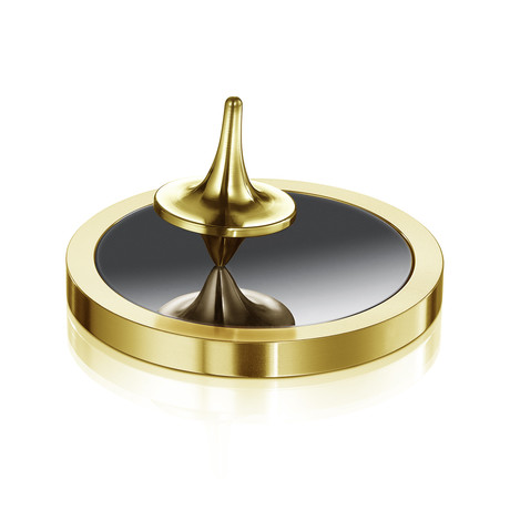 24kt Gold Plated Spinning Top + 24K Gold Plated Spinning Base