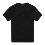 Harvey High V Neck T-Shirt // Matt Black (L)
