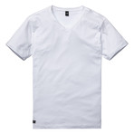 Harvey High V Neck T-Shirt // Retro White (XL)
