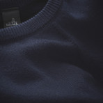 Cross Egyptian Cotton Sweater // Navy Blue (S)