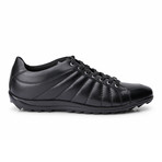 Lace-Up Line Stitched Fashion Sneaker // Black (Euro: 43)