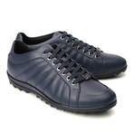 Lace-Up Line Stitched Fashion Sneaker // Navy (Euro: 42)
