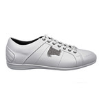 Leather Metal Logo Lace-Up Sneaker // White (Euro: 41)