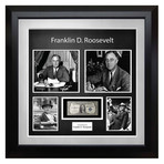 Signed + Framed Currency Collage // Franklin D. Roosevelt