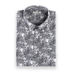 Dylan Short Sleeve Button Down // Gray Pattern (L)