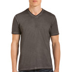 Drake Short Sleeve V-Neck T-Shirt // Gray (S)