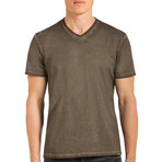 Drake Short Sleeve V-Neck T-Shirt // Green (S)
