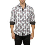 James Long-Sleeve Button-Up Shirt // White (L)