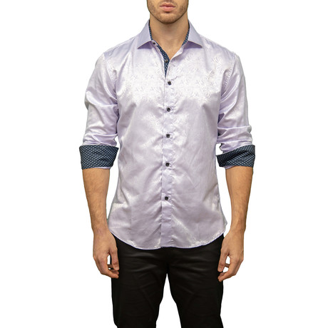 Fred Long-Sleeve Button-Up Shirt // Lilac (XS)