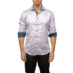 Fred Long-Sleeve Button-Up Shirt // Lilac (L)