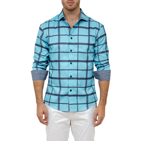 Cedric Long-Sleeve Button-Up Shirt // Green (XS)