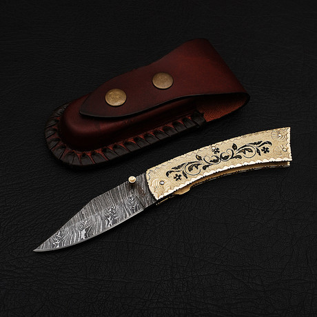 Damascus Folding Knife // 2683