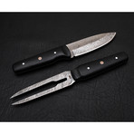 Damascus Carving Knife Set // 2 Pieces Set