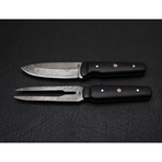 Damascus Carving Knife Set // 2 Pieces Set