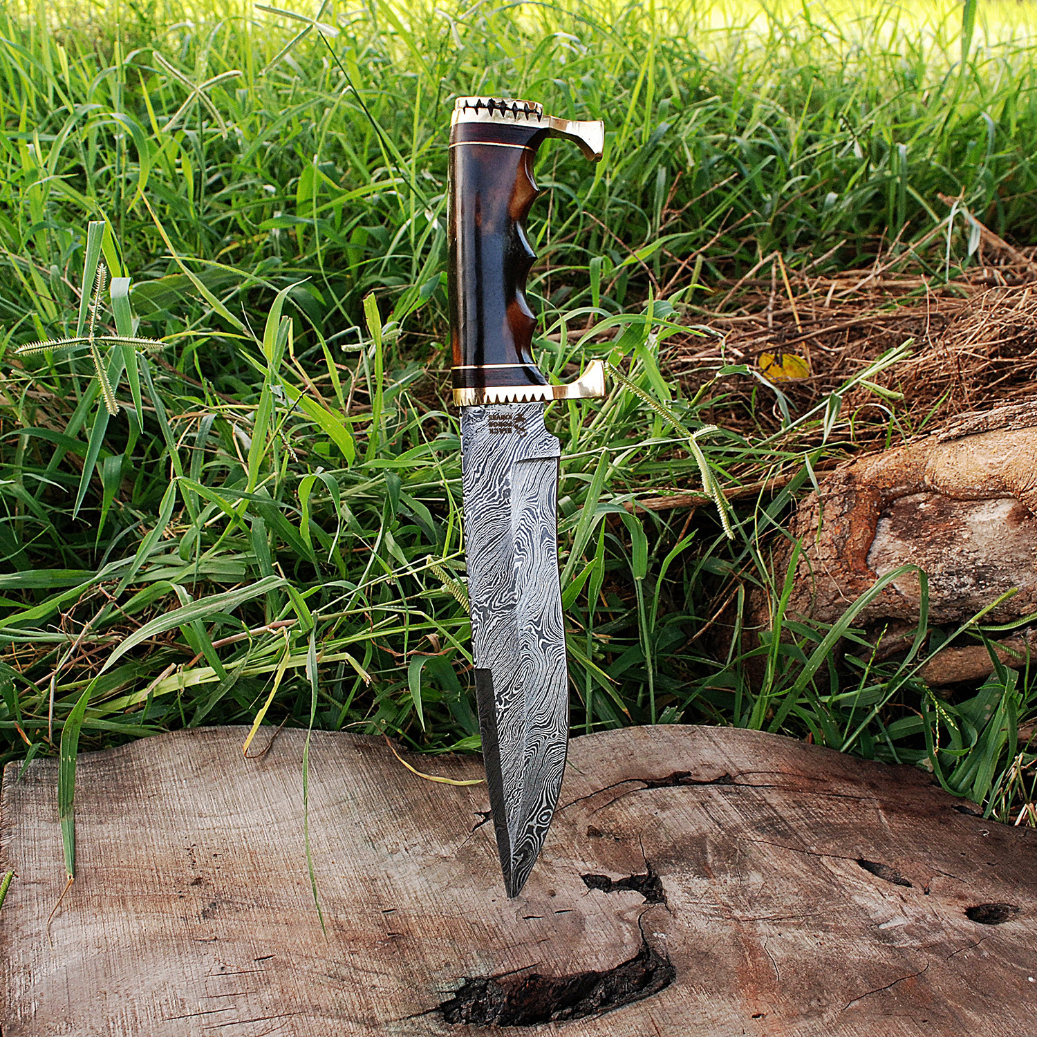 Damascus Bowie Knife // BK00187 - Black Forge Knives - Touch of Modern