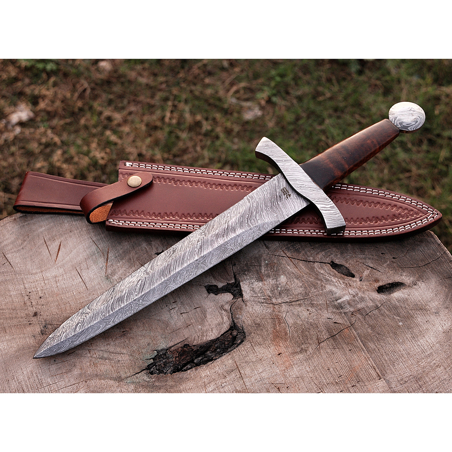 Damascus Celtic Dagger Bk0211 Black Forge Knives Touch Of Modern