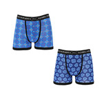 Zoda Moisture Wicking Boxer Briefs // Blue // Pack of 2 (L)