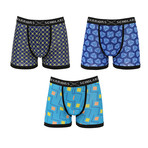 Tripp Moisture Wicking Boxer Briefs // Blue + Yellow // Pack of 3 (L)